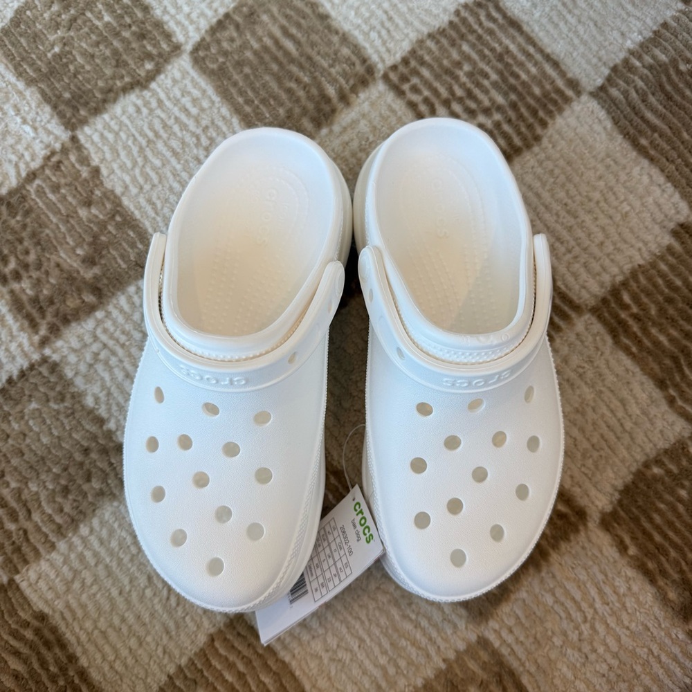 White Crocs Bae